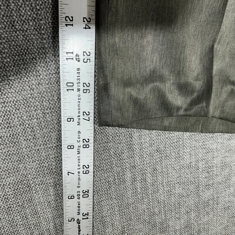 Unbranded Pleated Dress Pants Mens 37x27 Olive Green Gray Excellent Relaxed Fit